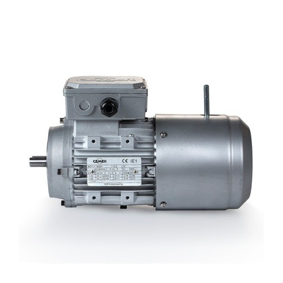 Motor eléctrico trifásico con freno Cemer 132B14 (ØEje motor 38 mm, ØBrida 200 mm), 1500 rpm, 380/660V, 5.5kW/7.5CV, IP54, Alta Eficiencia, tensión freno 220/380V (ca)