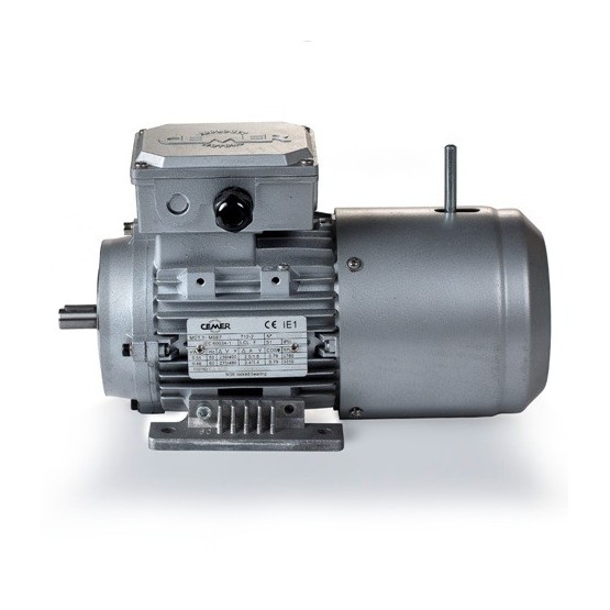 Motor eléctrico trifásico con freno Cemer 90B3 (ØEje motor 24 mm), 3000 rpm, 220/380V, 2.2kW/3CV, IP54, Alta Eficiencia, tensión freno 103V (cc)